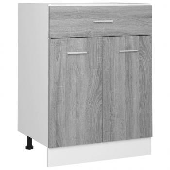 Unterschrank mit Schublade Grau Sonoma 60x46x81,5 cm