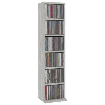 CD-Schrank Betongrau 21x20x88 cm Holzwerkstoff