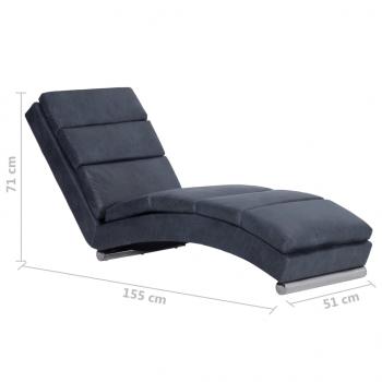 Chaiselongue Grau Wildleder-Optik