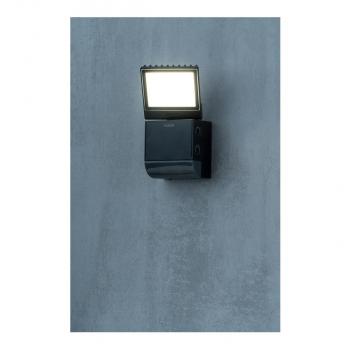 Theben theLeda S8-100 BK LED-Leuchte Wandmontage, 8 Watt, schwarz, 1 LED-Panel, drehbar / schwenkbar, Bewegungsmelder (1020801)