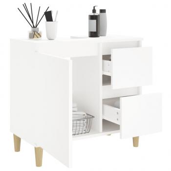 Badschrank Weiß 65x33x60 cm Holzwerkstoff