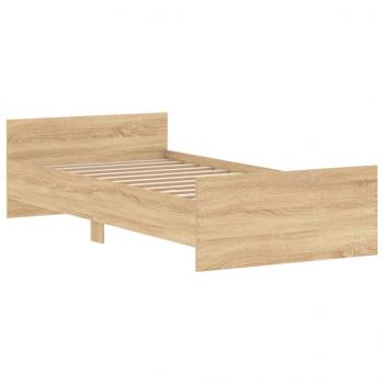 Bettgestell Sonoma-Eiche 90x200 cm Holzwerkstoff