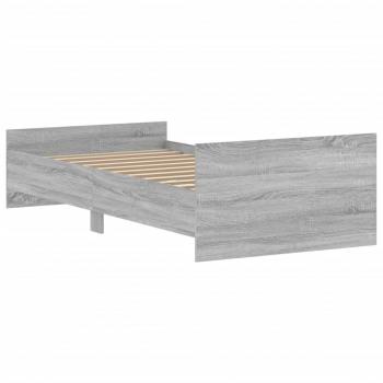 Bettgestell Grau Sonoma 90x190 cm Holzwerkstoff