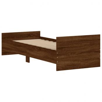 Bettgestell Braun Eichen-Optik 75x190 cm Holzwerkstoff