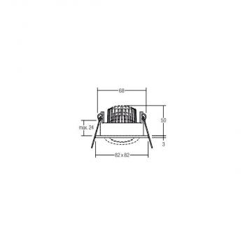 Brumberg LED-Einbaustrahlerset, 6W, 650W, 3000K, chrom (33355023)