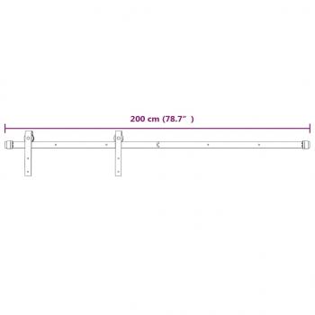 Schiebetürbeschlag 183 cm Stahl Weiß