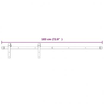 Schiebetürbeschlag 200 cm Stahl Weiß