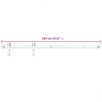 Schiebetürbeschlag 183 cm Stahl Weiß