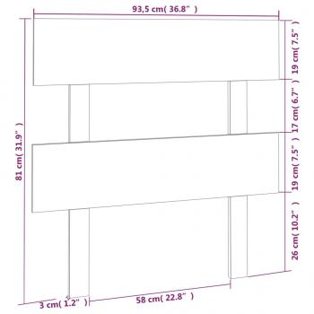 Kopfteil 93,5x3x81 cm Massivholz Kiefer