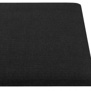 Wandpaneele 12 Stk. Schwarz 30x15 cm Stoff 0,54 m²