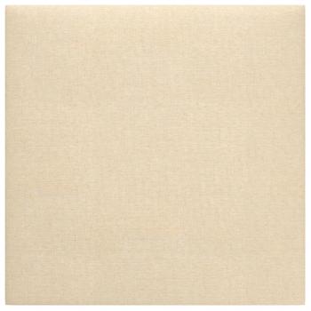 Wandpaneele 12 Stk. Creme 30x30 cm Stoff 1,08 m²