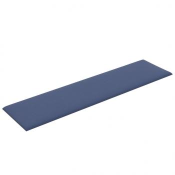 Wandpaneele 12 Stk. Blau 60x15 cm Stoff 1,08 m²