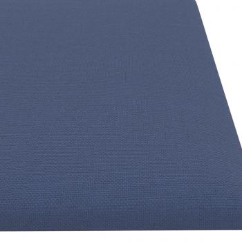 Wandpaneele 12 Stk. Blau 60x15 cm Stoff 1,08 m²