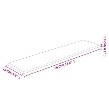 Wandpaneele 12 Stk. Rosa 60x15 cm Samt 1,08 m²