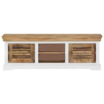 TV-Schrank 118 x 30 x 40 cm Massivholz Mango