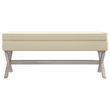 Hocker mit Stauraum 110x45x49 cm Leinen