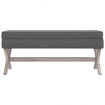 Hocker mit Stauraum Dunkelgrau 110x45x49 cm Stoff