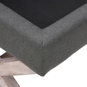 Hocker mit Stauraum Dunkelgrau 110x45x49 cm Stoff