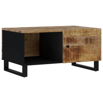 Couchtisch 80x50x40 cm Massivholz Mango & Holzwerkstoff