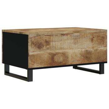 Couchtisch 80x50x40 cm Massivholz Mango & Holzwerkstoff