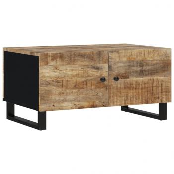 Couchtisch 80x50x40 cm Massivholz Mango & Holzwerkstoff