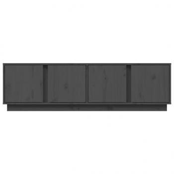 TV-Schrank Grau 140x40x40 cm Massivholz Kiefer