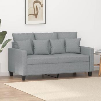 ARDEBO.de - 2-Sitzer-Sofa Hellgrau 120 cm Stoff