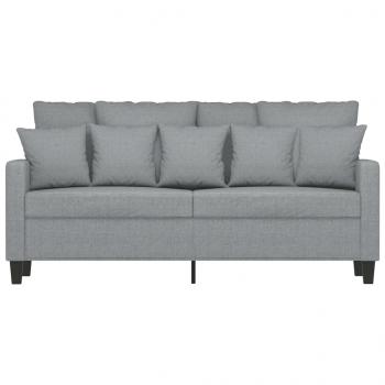 2-Sitzer-Sofa Hellgrau 140 cm Stoff