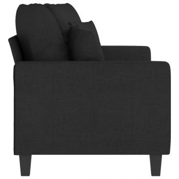 2-Sitzer-Sofa Schwarz 140 cm Stoff