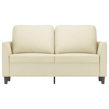 2-Sitzer-Sofa Creme 120 cm Kunstleder