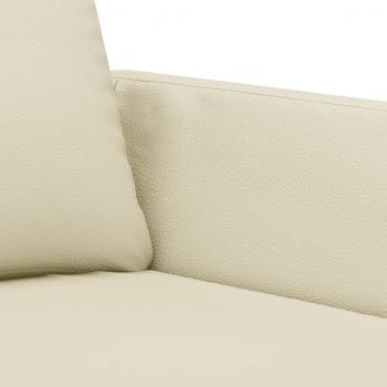 2-Sitzer-Sofa Creme 120 cm Kunstleder