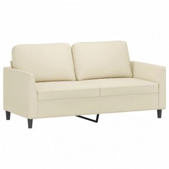 2-Sitzer-Sofa Creme 140 cm Kunstleder