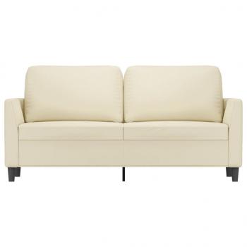 2-Sitzer-Sofa Creme 140 cm Kunstleder