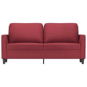 2-Sitzer-Sofa Weinrot 140 cm Kunstleder