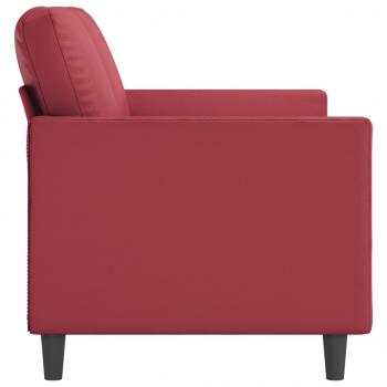 2-Sitzer-Sofa Weinrot 140 cm Kunstleder