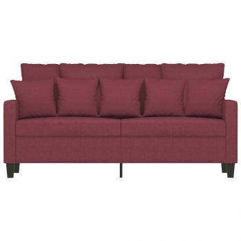 2-Sitzer-Sofa Weinrot 140 cm Stoff