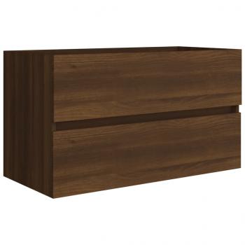 Waschbeckenunterschrank Eichen-Optik 80x38,5x45cm Holzwerkstoff