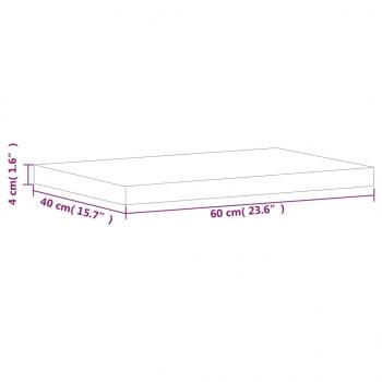 Tischplatte 60x40x4 cm Rechteckig Massivholz Buche