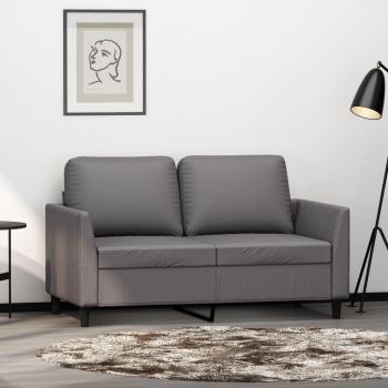 ARDEBO.de - 2-Sitzer-Sofa Grau 120 cm Kunstleder