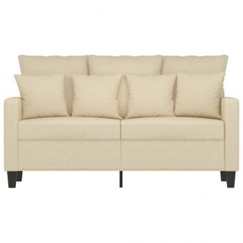 2-Sitzer-Sofa Creme 120 cm Stoff