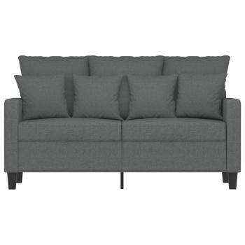 2-Sitzer-Sofa Dunkelgrau 120 cm Stoff