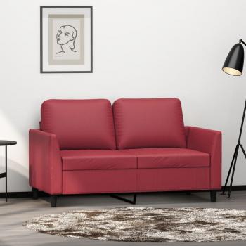 ARDEBO.de - 2-Sitzer-Sofa Weinrot 120 cm Kunstleder