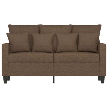 2-Sitzer-Sofa Braun 120 cm Stoff