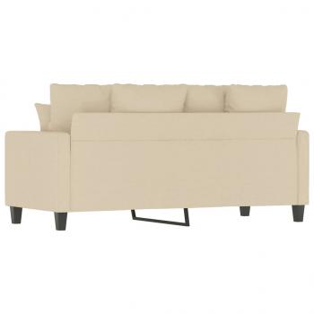 2-Sitzer-Sofa Creme 140 cm Stoff