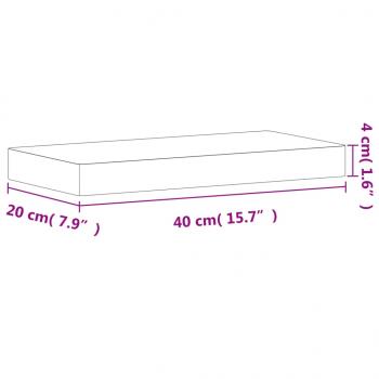 Wandregal 40x20x4 cm Massivholz Buche