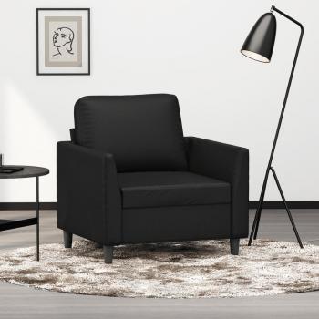 ARDEBO.de - Sessel Schwarz 60 cm Kunstleder