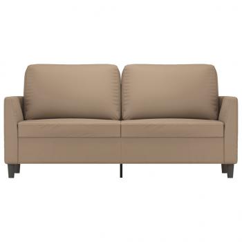 2-Sitzer-Sofa Cappuccino-Braun 140 cm Kunstleder