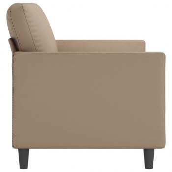 3-Sitzer-Sofa Cappuccino-Braun 180 cm Kunstleder