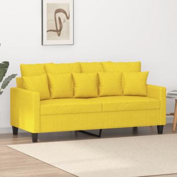 ARDEBO.de - 2-Sitzer-Sofa Hellgelb 140 cm Stoff