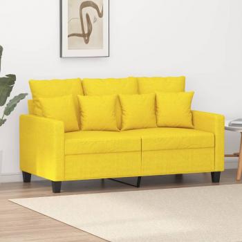 ARDEBO.de - 2-Sitzer-Sofa Hellgelb 120 cm Stoff